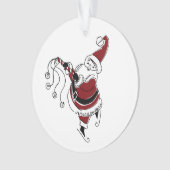 Vintage Skating Santa Ornament (devant)
