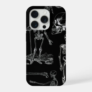 Vintage Skeleton Illustration Phone Case iPhone 15 Pro Hoesje