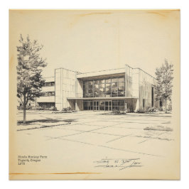 Vintage Sketch Hindu Monkey Farm Perfect Poster