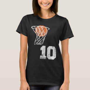 Vintage Sketll Jersey Nummer 10 Speler Nummer T-shirt