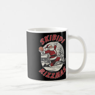 Vintage Sketll Skibidi Rizz Kerstmis Kerstman Dunk Koffiemok