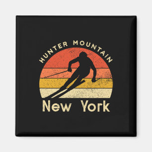 Vintage Ski Jager Berg New York Berg Magneet