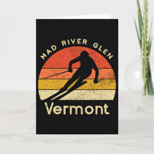 Vintage Ski Mad River Glen Vermont Berg  Kaart
