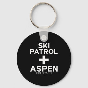 Vintage Ski Patrol Aspen T-shirt Snowboarden Skiën Sleutelhanger