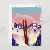 Vintage Ski poster Briefkaart (Voorkant / Achterkant)