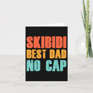 Vintage Skibidi Beste Papa Geen Cap Papa Rizz Grap Kaart