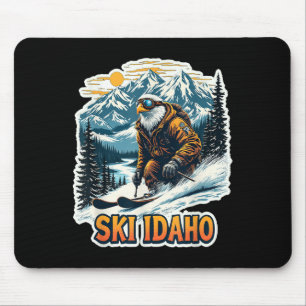 Vintage Skieend Ontwerp, Ski Idaho  Muismat