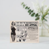Vintage Skinny Girl Comic Advertisement Briefkaart (Staand voorkant)