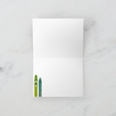 Vintage Skis Customizable Message Bedankkaart (Binnen)