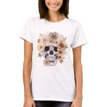 Vintage Skull & Flowers Women’s T-Shirt 