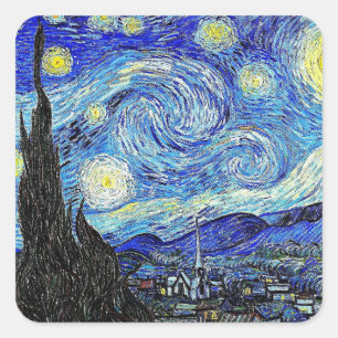 Vintage Sky Nacht Sterrennacht Wham-O Frisbee Vierkante Sticker