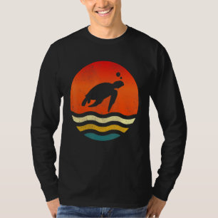 Vintage Sla De Rietje Over Sla Een Schildpad Retro T-shirt