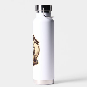 Vintage Sluimerende Luiaard Koffie Liefhebber Cute Waterfles