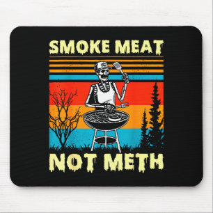 Vintage Smoke Meat Niet Skelet Grappige Barbecue G Muismat