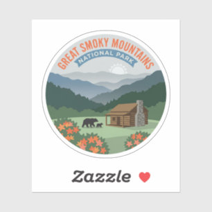 Vintage Smoky Mountains Beer Cabine Sticker