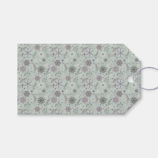 Vintage Snow Cadeaulabel (Voorkant (Horizontaal))