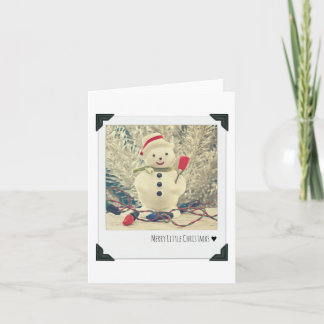 Vintage Snowman Feestdagen Kaart