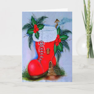 Vintage Snowman Feestdagen Kaart