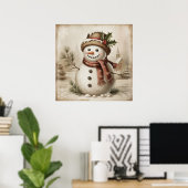 Vintage Snowman Poster (Bureau à domicile)
