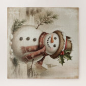 Vintage Snowman Puzzle (Horizontal)