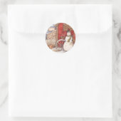 Vintage Snowman Ronde Sticker (Tas)