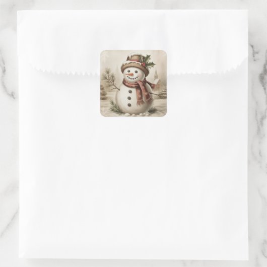 Vintage Snowman Stickers (Sac)