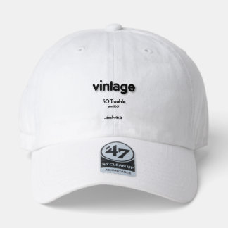 vintage SO!Trouble logo zwart op wit Trucker Pet