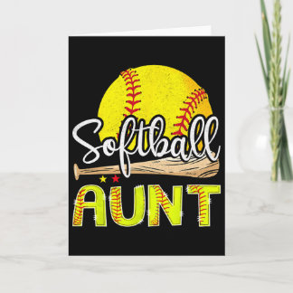 Vintage Softbal Tante Softbal Speler Speldag  Kaart
