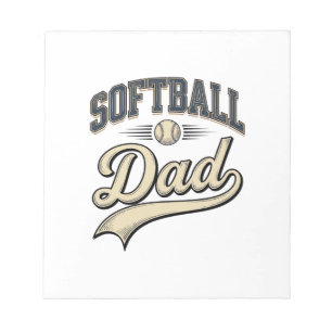 Vintage Softbal Vader Sport Vader Shirt Ontwerp (2 Notitieblok