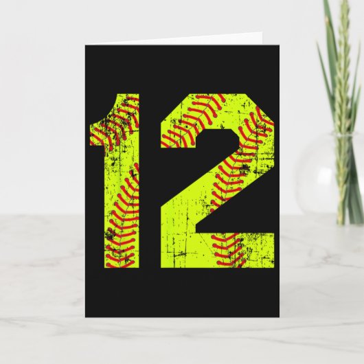 Vintage Softll 12 Shirtsnummer  Kaart (Voorkant)