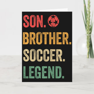 Vintage Son Brother Soccer Legend Retro Boys Socc Kaart