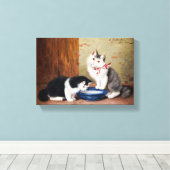 Vintage Sophie Sperlich Kitten Canvas Afdruk (Insitu (Houten vloer))