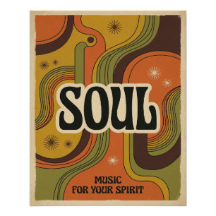 Vintage Soul Muziek Poster — Retro Soulful Vinyl A Perfect Poster