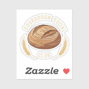 Vintage Sourdough Social Club   Ambachtelijk brood Sticker