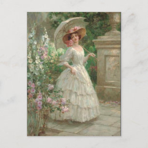 Vintage Southern Bell Girl Briefkaart