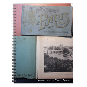 Vintage Souvenirs de Paris Carnet personnalisé 1