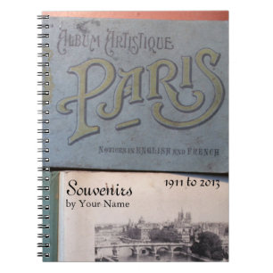 Vintage Souvenirs de Paris - Gepersonaliseerd Noti Notitieboek