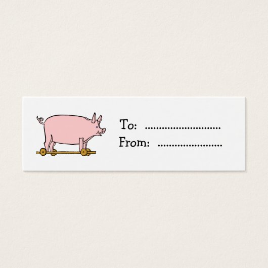 Vintage Speelgoed Aangepaste Label Visitekaartje (Voorkant)