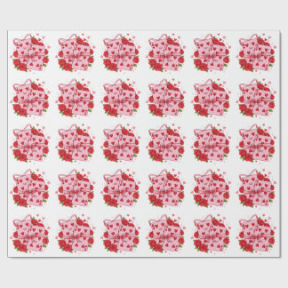 Vintage Speelkaarten Harten Valentijnsdag Coquette Cadeaupapier