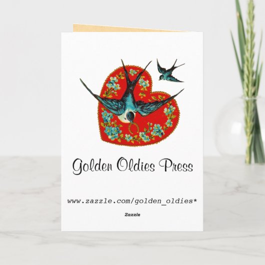 Vintage Spider Web Carte Saint Valentin (Dos)