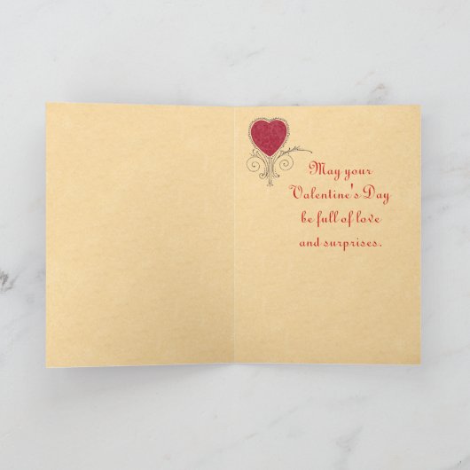 Vintage Spider Web Carte Saint Valentin (Intérieur)