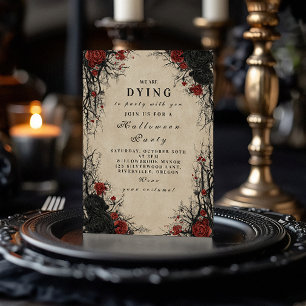Vintage Spinnenweb Gotische Halloween Soiree Kaart