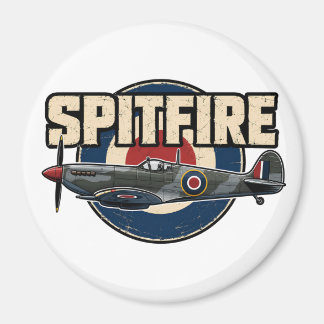Vintage Spitfire WWII jachtvliegtuig Magneet