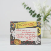 Vintage Spooky Halloween 4 Briefkaart (Staand voorkant)