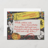 Vintage Spooky Halloween 4 Briefkaart (Voorkant / Achterkant)