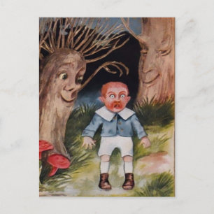 Vintage Spooky Trees Briefkaart
