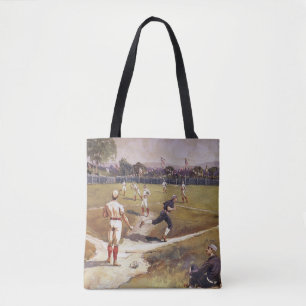 Vintage sport honkbalspel van Henry Sandham Draagtas