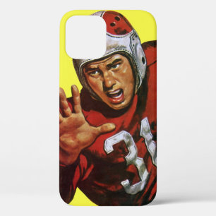 Vintage sport voetbalspeler running back nummer 31 iPhone 12 hoesje