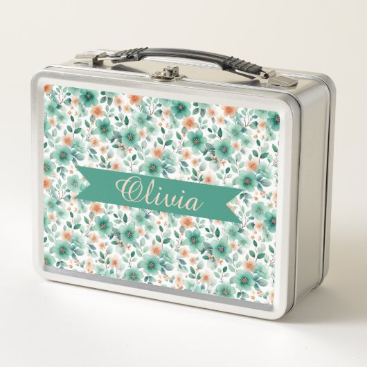 Vintage Spring Green Floral Personalized (Voorkant)