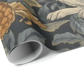 Vintage Squirrel and Flowers Pattern Cadeaupapier (Rol Hoek)